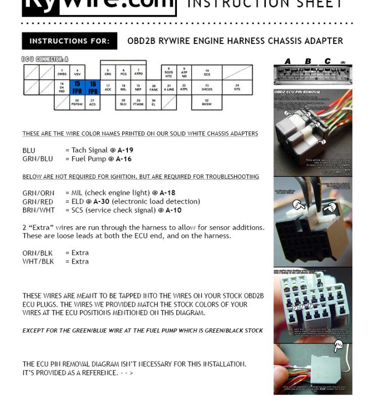 OBD2b Chassis Adapter Instructions